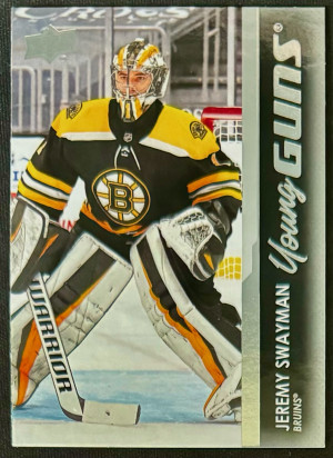 2021-22 Upper Deck Jeremy Swayman Young Guns front